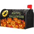 thumbnail image 3 of Happy Halloween Pumpkin Mailbox Covers Magnetic Black Halloween and Outdoor Mailbox Cover Standard Size 25.5 X 21 Pumpkin Holiday Mailbox Wrap Post Letter Box Cover Decorative for Home Garden, 3 of 6