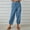 Blue womens pants, variant on Pants for Women Casual Pants for Womens Fashion Elastic Waist Solid Cotton Linen Long Pants Vintage Cotton Linen Loose Button Jogger Trousers with Pocket