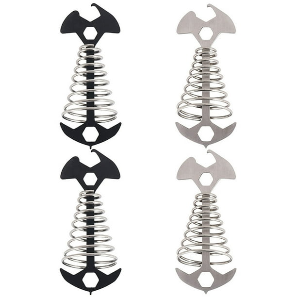 4pcs Fishbone Tienda de tiendas de tiendas de clavos Plaza de clavo Clavo Camping Camping Clavo