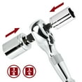 thumbnail image 2 of Powerbuilt 1/4 Inch and 3/8 Inch Drive 72 Teeth Dual Head Stubby Ratchet - 940931, 2 of 5