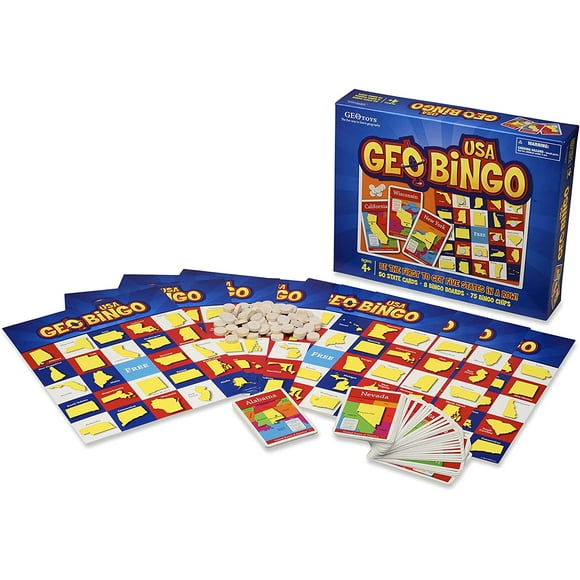 GeoBingo USA Educational Geography Board Game