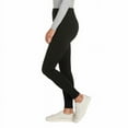 thumbnail image 2 of Max & Mia Womens High Waist French Terry Legging (Black, XX-Large), 2 of 4