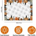 thumbnail image 2 of Halloween Tablecloth, Halloween Table Cloth Rectangle 60x84 inch, Jack Fabric Kitchen Table Decorations for Dinner,Parties, 2 of 6
