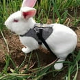 thumbnail image 5 of Rabbit Harness Gentleman Vest Design Walking Safety Fabric Pet Leashes Chest Strap for Bunny, 5 of 8