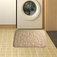 thumbnail image 2 of Sentmoon Rug for Bathroom Rugs for Bathroom Embossed Pebbl Floor Mat Bathroom Toilet Two-piece Set Foot Mat Absorbent Carpet, 2 of 2