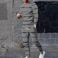 thumbnail image 2 of Stamzod Men's Tracksuits Long Sleeve Stripe Print Sweatsuits for Men Fall Winter Warm Up Track Suits 2 Piece Plus Size Casual Athletic Jogging Sets, 2 of 7