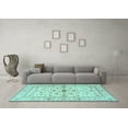 thumbnail image 3 of Ahgly Company Indoor Square Persian Light Blue Traditional Area Rugs, 3' Square, 3 of 4