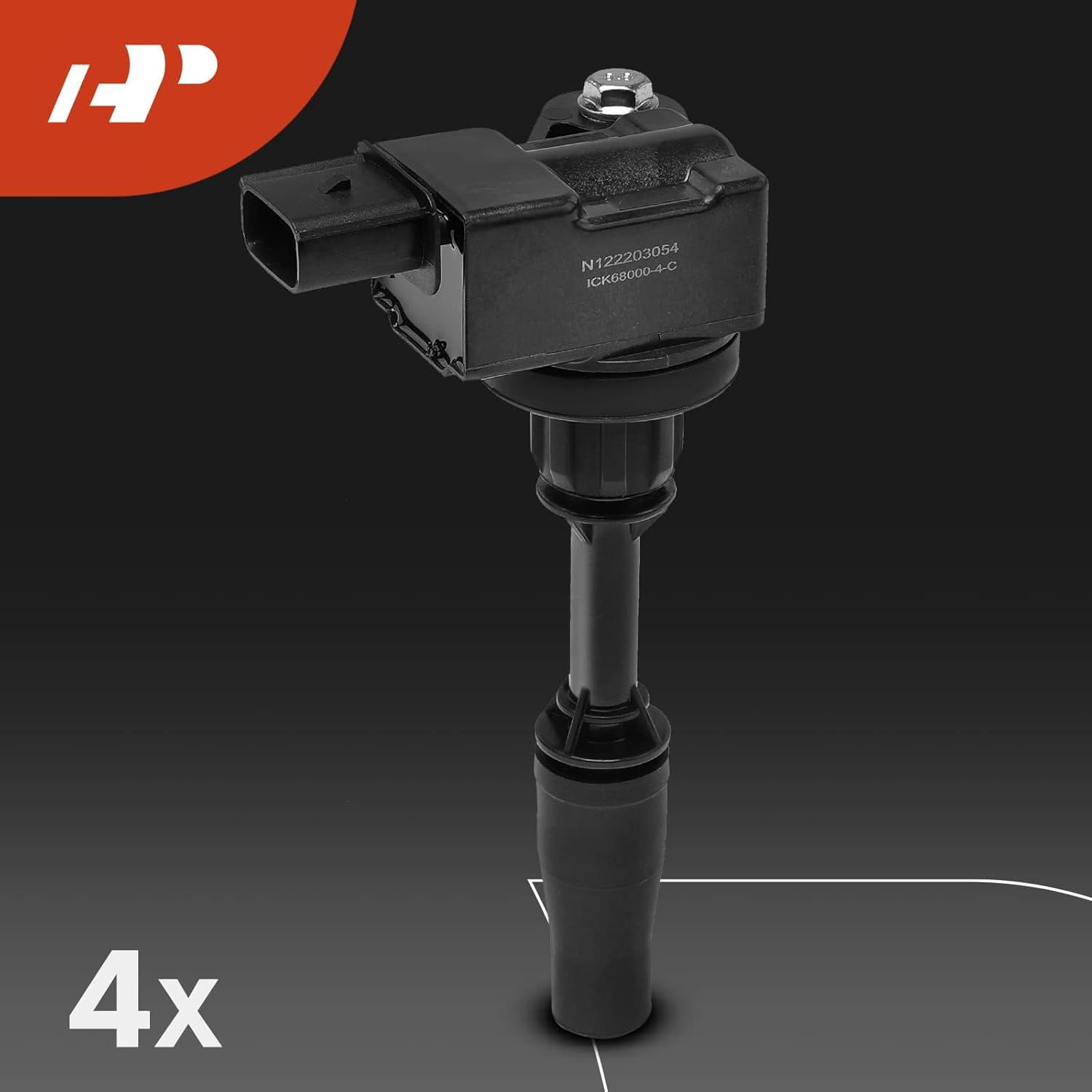 A-Premium Set of 4 Ignition Coil Pack and Iridium Spark Plugs Compatible with Chevrolet Equinox, Malibu, Traverse, Camaro & GMC Terrain & Buick Envision, Regal & Cadillac ATS, CT6, CTS
