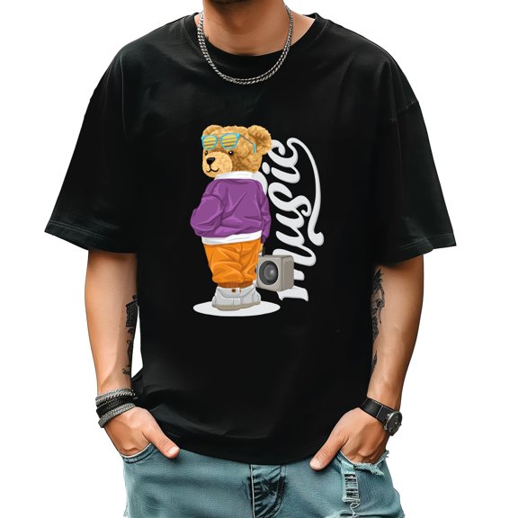 Graphic Tees for Men Summer New Print Casual Tee Fashion Trend Sports Shirt Select