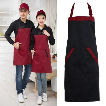 

huanledash Unisex Waterproof Halter Sleeveless Pockets Kitchen Cooking BBQ Overall Apron