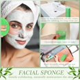 thumbnail image 3 of 120 Pcs Compressed Facial Sponges Natural Face Exfoliator Disposable Face Sponges for Cleansing Round Soft Facial Scrubber Pads with Storage Container for Makeup Removal Travel (Green), 3 of 5