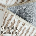 thumbnail image 4 of Rugking Area Rug 2X3 Hallway Taupe Modern Geometric Mat Contemporary Soft Kids Rug Indoor Door Mat Non Slip Moroccan Carpet Kitchen Bedroom Dining Room, 4 of 6