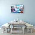 thumbnail image 5 of Startonight Canvas Wall Art Abstract - Blue River in the City Painting - Framed 24" x 36"&nbsp;, 5 of 6