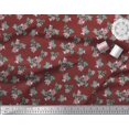 thumbnail image 2 of Soimoi Tissu en Rayonne Feuilles & Roses Imprimé Floral 1 Yard 56 Pouces de Large, 2 of 3