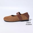 thumbnail image 5 of Women's Faux Suede Ankle Strap Loafers, Plus Size Comfortable Casual Flat Shoes for Spring Autumn, 5 of 10