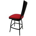 thumbnail image 2 of Outdoor Counter Stool 26" Seat - Erin Armless - Red Fabric - Black Metal, 2 of 2