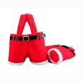 thumbnail image 5 of 2 Pcs-Pantalons de Père Noël Bouteille de Vin Sac Fourre-Tout de Vacances Taille Unique Rouge, 5 of 5