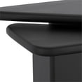 thumbnail image 4 of Pemberly Row Mid-Century Modern Solid Wood 2pc Coffee Table Set Black, 4 of 7
