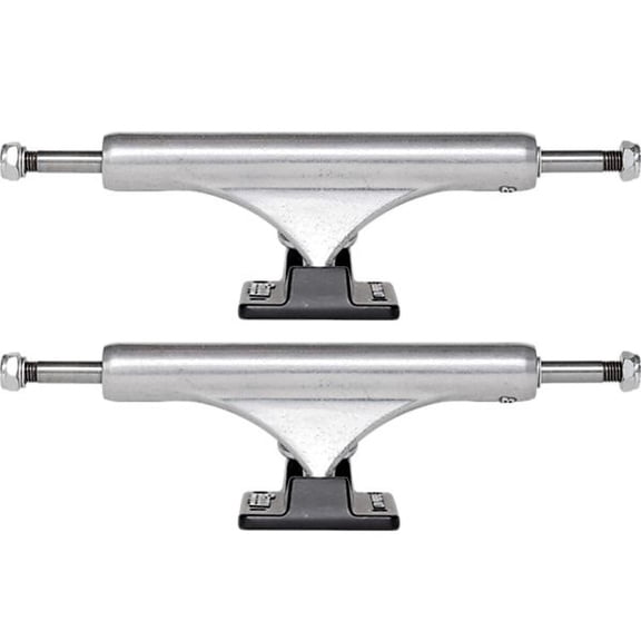 Slappy ST1 Low Hollow Skateboard Trucks Polished Black - Hanger 6.14" Axle 8.75" (Set of 2)