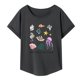 thumbnail image 4 of Camisetas de manga corta para mujer, ropa cómoda de dibujos animados, camisetas con estilo, ropa de calle XL, 4 of 8