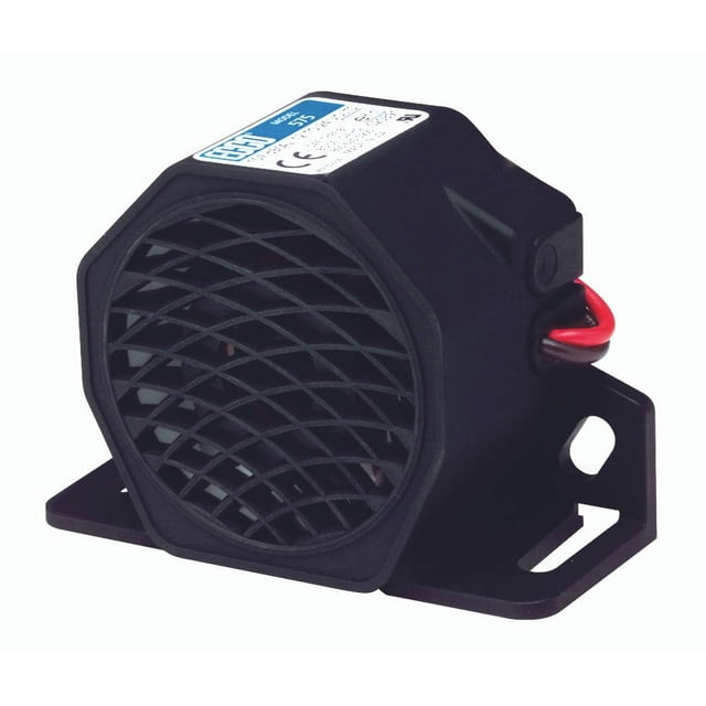 Ecco Electronic Alarme de Secours EA5200 97 Décibels; 12 à 24 Volts DC; Noir; Boîtier en Nylon Rempli de Verre; Étanche et Résistant à la Poussière; à Boulon