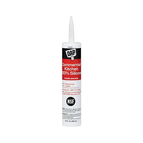 Dap Dap Commercial Kitchen Food-Grade Silicone Sealant 9.8 Oz., Clear