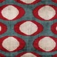 thumbnail image 2 of Pasargad Home IK37 16X24 16 x 24 in. Velvet Ikat Pillow, Green & Red, 2 of 4