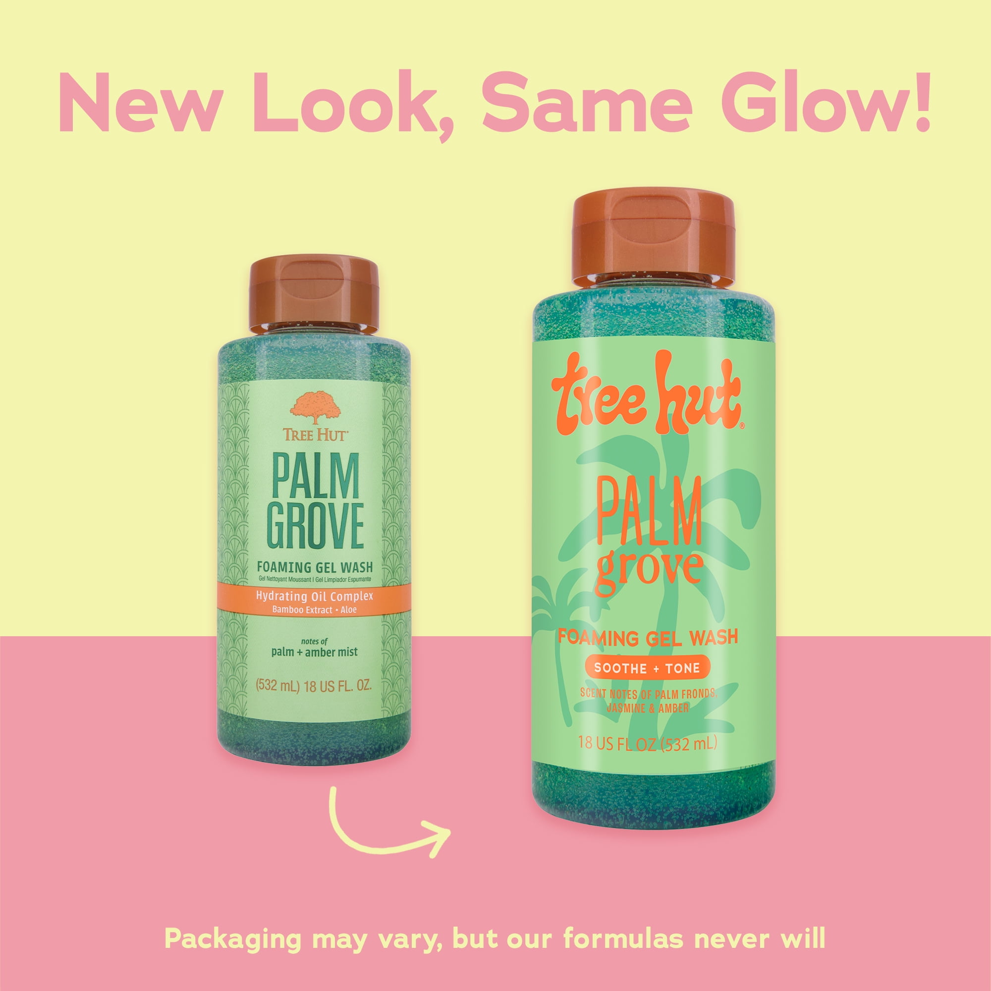 Tree Hut Palm Grove Foaming Gel Body Wash, 18 fl oz