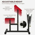thumbnail image 3 of Soozier Adjustable Preacher Curl Bench, 265 LBS Seated Arm Isolated Barbell Dumbbell Bicep Station, Black, 3 of 9