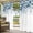 White Blue, variant on Outdoor Curtains for Patio Waterproof, Grey Leaves Outdoor Privacy Panels Grommet, Summer Botanical Blackout Outside Curtains for Porch/Cabana/Pergola/Gazebo 54"x84", 1 Panel