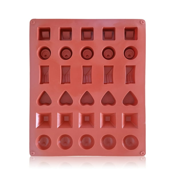Cateissary Molde antiadherente de silicona para pasteles de 30 cavidades, fabricante de moldes para dulces, bandeja de hielo para alimentos, Herramientas y accesorios para hornear
