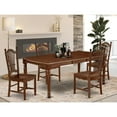 thumbnail image 2 of East West Furniture Dover 5-piece Wood Dining Room Set in Mahogany, 2 of 4