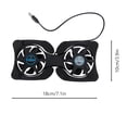 thumbnail image 2 of Portable Foldable Laptop Cooler USB Cooler 2 Fans Computer Stand Chill Mat Notebook Cooling Mat (Black), 2 of 8