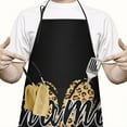 thumbnail image 2 of Black Mama Bib Apron with Pocket Chef Aprons Waterproof Bib Aprons for Couple Bride Mrs Mr Cooking Aprons for Kitchen Cool BBQ Grilling, 2 of 7