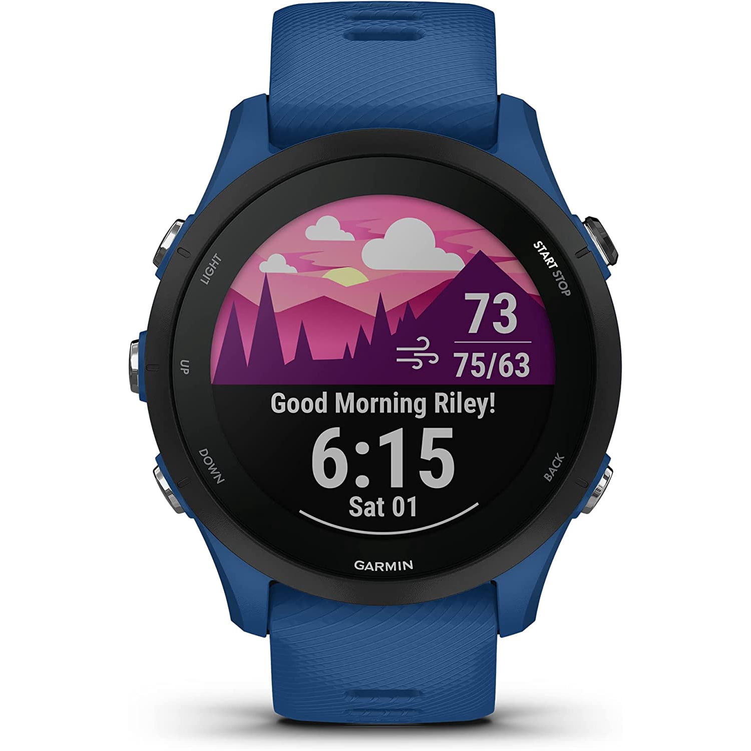 Garmin Forerunner 255, GPS Running Smartwatch, Advanced Insights, Long-Lasting Battery, Tidal Blue