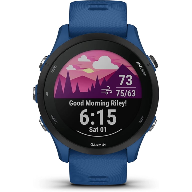 GARMIN, GPS Running Smartwatch, Forerunner 255, Tidal Blue