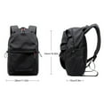 thumbnail image 4 of Polyeste Solid Color Simple Waterproof Shoulder Casual Travel Bag - Standard Black, 4 of 8