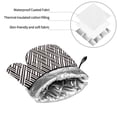 thumbnail image 6 of Salouo Black White Stripes for Oven Mitts and Potholders BBQ Gloves-Oven Mitts and Pot Holders Non-Slip Cooking Gloves for Cooking Baking Grilling (4-Piece Set), 6 of 6