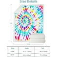 thumbnail image 3 of Rainbow Tie Dye Blankets and Throws Spiral Psychedelic Pattern Boho Sherpa Blanket Lightweight Fluffy Color Fleece Blanket for Couch Bed Warming Decor…, 150x200cm(60x80inches), 3 of 5