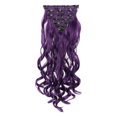 thumbnail image 2 of 22 Inch Clip In Extensions Real Human Hair,Seamless Clip In Hair Extensions Human Hair,Purple, 2 of 4