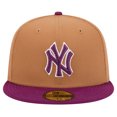 thumbnail image 2 of Men's New Era Brown/Purple New York Yankees Two-Tone Color Pack 59FIFTY Fitted Hat, 2 of 6