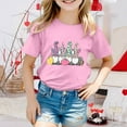 thumbnail image 2 of MIASHUI Haut à Manches Courtes pour Garçons et Filles, T-Shirt Graphique de Pâques, Col Rond d'Été, Rose, 6-7 Ans, 2 of 4