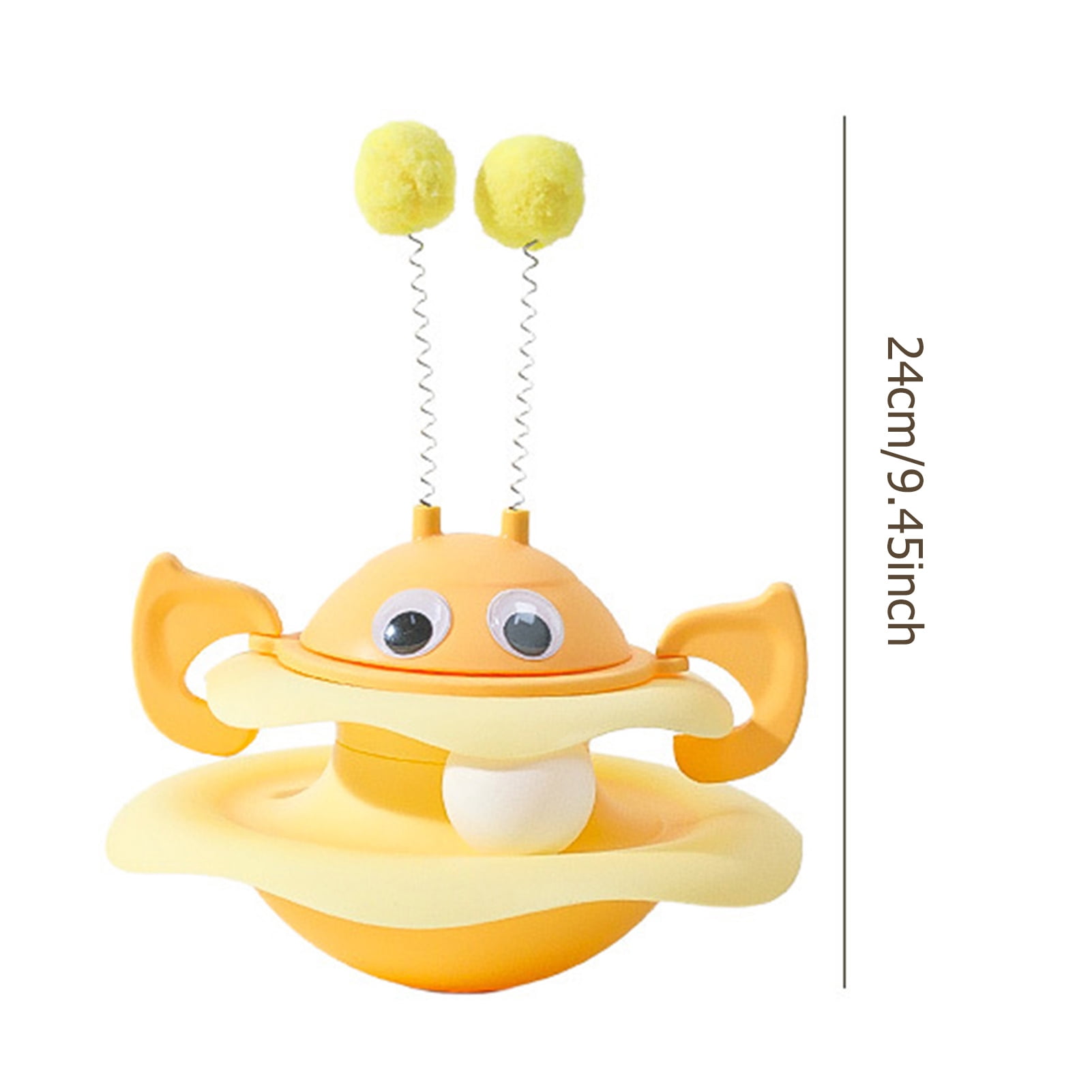 YIFAEUX Cat Ball Track Toy Interactive Bee Shaped Cat Tower with Roller Ball Turntable Tumbler Cat Toy with Spring Pompom Ball for Indoor Cats