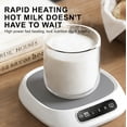 thumbnail image 4 of White USB Rechargeable Coffee Mug Warmer - Ceramic Electric Drink Warmer, Portable Travel-Ready Cup Warmer for Desk Kitchen Office, Keeps Beverages Warm All Day with Sleek Durable Design, 1pc, 4 of 8