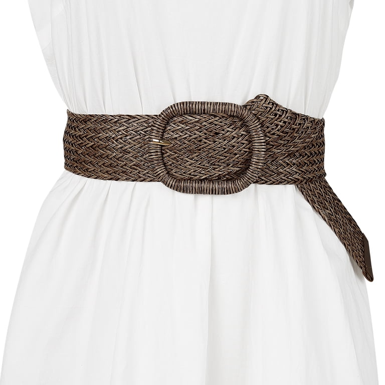 INSPIRE CHIC Women Wide Waist Belts Braided Woven Belts for  display picture 2