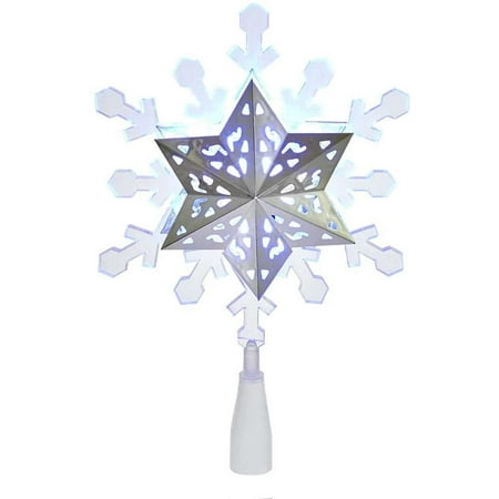 UPC 086131413308 product image for Kurt Adler 9-Inch Blue and White LED Rotating Snowflake Treetop | upcitemdb.com