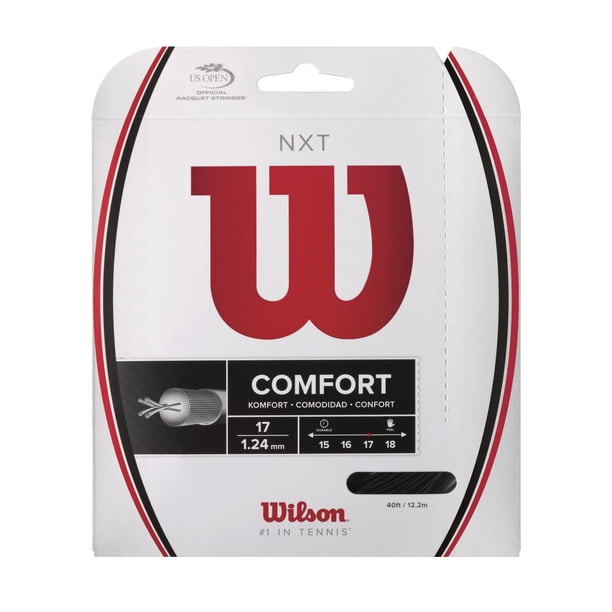 Juego de cuerdas de tenis Wilson NXT 17, color negro