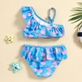 thumbnail image 4 of RUTAYY Summer Toddler Girls Cartoon Printed Ruffles 2PCS Swimwear Swimsuit Bikini Beach Vacation Hawaii Beachwear, 2-3 Years, 4 of 8