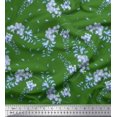 thumbnail image 1 of Soimoi Green Rayon Fabric Leaves & Orchids Floral Fabric Prints By Yard 42 Inch Wide, 1 of 3
