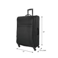 thumbnail image 3 of Protégé 2-piece Softside Luggage Set, Includes 28-inch Checked and 20-inch Carry-on Luggage, with 360 Spinner Wheels and Organizer Pockets, Rich Black, 3 of 11